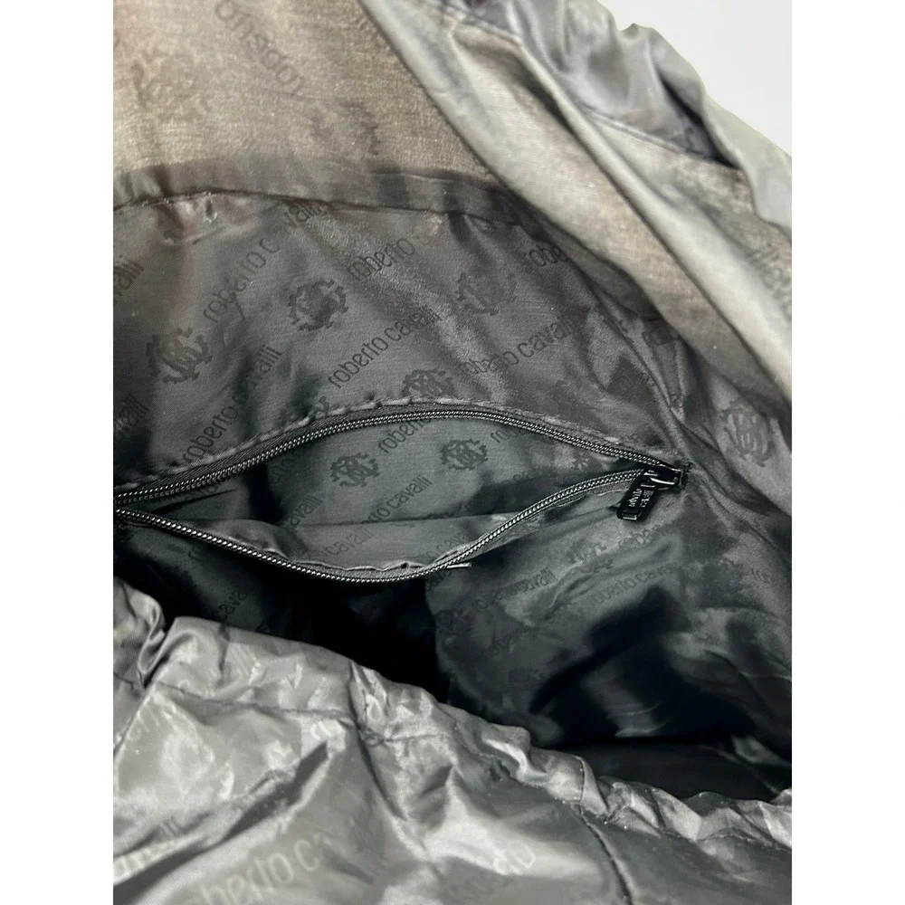 Roberto‎ Cavalli Green Nylon Sport Utility Technical Travel Backpack Logo